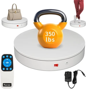 Remote-Controlled Motorized Electric Turntable,Rotating Display Stand,Speed-Adjustable Rotating Turntable,Multi-Mode 360° Photography Turntable for 3D Scan,Photography,Showcase(12.6inch/White) Remote-Controlled Motorized Electric Turntable,Rotating Display Stand,Speed-Adjustable Rotating Turntable,Multi-Mode 360° Photography Turntable for 3D Scan,Photography,Showcase(12.6inch/White)