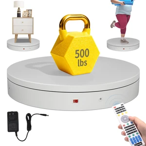 Remote-Controlled Motorized Electric Turntable,Heavy Duty Rotating Display Stand,Speed-Adjustable Rotating Platform,Multi-Mode Photography Turntable for 3D Scan,Photography(19.7in/White) Remote-Controlled Motorized Electric Turntable,Heavy Duty Rotating Display Stand,Speed-Adjustable Rotating Platform,Multi-Mode Photography Turntable for 3D Scan,Photography(19.7in/White)