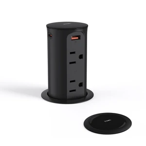 Pop up Outlet for Countertop,65W USB C Fast Charging Port,2.5-inch Hole Desktop Power Grommet,Recessed Power Strip,4 Outlets 4 USB Ports,15Amp Tamper Resistant ReceptacleETL Listed (Black) Pop up Outlet for Countertop,65W USB C Fast Charging Port,2.5-inch Hole Desktop Power Grommet,Recessed Power Strip,4 Outlets 4 USB Ports,15Amp Tamper Resistant ReceptacleETL Listed (Black)