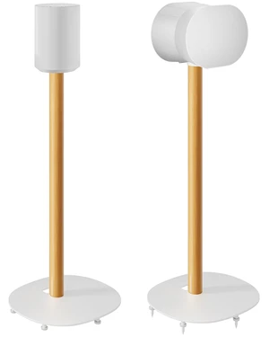 Speaker Stands Pair for SONOS Era 100 and Era 300,11LBS Capacity,30.6" Fixed Height Floor Stand with Cable Management,Large Base with Two Feet Avaliable,Wooden Speaker Mount,White Speaker Stands Pair for SONOS Era 100 and Era 300,11LBS Capacity,30.6" Fixed Height Floor Stand with Cable Management,Large Base with Two Feet Avaliable,Wooden Speaker Mount,White