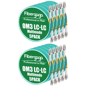 10Pack-5M(16ft) OM3 LC to LC Fiber Patch Cable, Multimode Fiber Cable 50/125µm 10G/40G, OD-2.0mm Fiber Optic Cable Duplex LC to LC 10Pack-5M(16ft) OM3 LC to LC Fiber Patch Cable, Multimode Fiber Cable 50/125µm 10G/40G, OD-2.0mm Fiber Optic Cable Duplex LC to LC