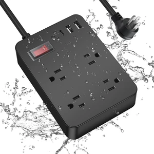 Outdoor Power Strip Weatherproof,Fast Charging Station 20W USB C,Waterproof Surge Protector 4 Outlets, Multi Outlet Extension for Camping, Garden, Kitchen,Bathroom,Flat Plug (Black, 25 FT Cable) Outdoor Power Strip Weatherproof,Fast Charging Station 20W USB C,Waterproof Surge Protector 4 Outlets, Multi Outlet Extension for Camping, Garden, Kitchen,Bathroom,Flat Plug (Black, 25 FT Cable)