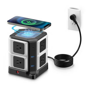 PD 20W USB C Power Strip with Wireless Charger 8-Outlet Surge Protector and 30W 3-Port USB Charging Dock Station,4000 Joules,ETL Listed,Dorm Room Accessories (8AC+3USB+Wireless Charger-Black) PD 20W USB C Power Strip with Wireless Charger 8-Outlet Surge Protector and 30W 3-Port USB Charging Dock Station,4000 Joules,ETL Listed,Dorm Room Accessories (8AC+3USB+Wireless Charger-Black)