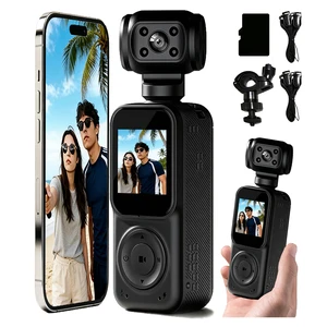 Pocket Camera 4K Output 64GB, WiFi Body Cameras with Audio and Video Recording, Dual Light&7 Hour Battery (Black) Pocket Camera 4K Output 64GB, WiFi Body Cameras with Audio and Video Recording, Dual Light&7 Hour Battery (Black)