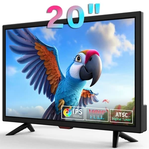 TV 20 inch,Small Kitchen Flat Screen TV with Headphones Port,HDMI,USB and VGA Ports,DV-12V Cable & AC Adapter for use in Your Bedroom & Caravan (Full View Television) TV 20 inch,Small Kitchen Flat Screen TV with Headphones Port,HDMI,USB and VGA Ports,DV-12V Cable & AC Adapter for use in Your Bedroom & Caravan (Full View Television)