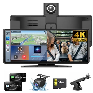 Wireless Carplay Screen for Car,10.26" Portable Apple Carplay and Android auto4K Dash Cam with Rotatable Lens, 1080P Backup Camera, GPS Navigation, Mirror Link, Siri & Voice Control Wireless Carplay Screen for Car,10.26" Portable Apple Carplay and Android auto4K Dash Cam with Rotatable Lens, 1080P Backup Camera, GPS Navigation, Mirror Link, Siri & Voice Control