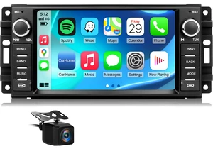 Car Radio for Jeep Wrangler JK 2007-2018 Dodge Ram 1500 2009-2012 Replacement Upgrade Stereo with CarPlay Android Auto Backup Camera 2GB+32GB Car Radio for Jeep Wrangler JK 2007-2018 Dodge Ram 1500 2009-2012 Replacement Upgrade Stereo with CarPlay Android Auto Backup Camera 2GB+32GB
