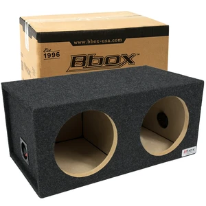BBox E10D Dual 10" Sealed Carpeted Subwoofer Enclosure, Black BBox E10D Dual 10" Sealed Carpeted Subwoofer Enclosure, Black