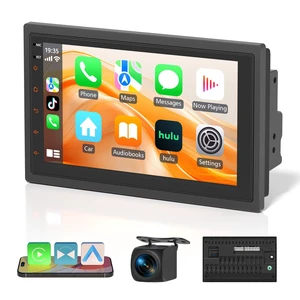 Double Din Car Stereo - Wireless CarPlay & Android Auto, 7" HD Touchscreen Car Radio with Bluetooth,Voice Control, Backup Camera, Subwoofers, SWC, GPS Navigation (2+64GB) Double Din Car Stereo - Wireless CarPlay & Android Auto, 7" HD Touchscreen Car Radio with Bluetooth,Voice Control, Backup Camera, Subwoofers, SWC, GPS Navigation (2+64GB)