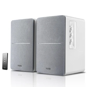 R1280T Powered Bookshelf Speakers - 2.0 Active Near Field Studio Monitor Speaker - White Enclosure - 42 Watts RMS R1280T Powered Bookshelf Speakers - 2.0 Active Near Field Studio Monitor Speaker - White Enclosure - 42 Watts RMS