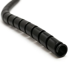 3/4 Inch Heavy Duty Spiral Wrap HDPE Flexible Plastic Cable Sleeve Hose Protector 100 Feet - Black 3/4 Inch Heavy Duty Spiral Wrap HDPE Flexible Plastic Cable Sleeve Hose Protector 100 Feet - Black