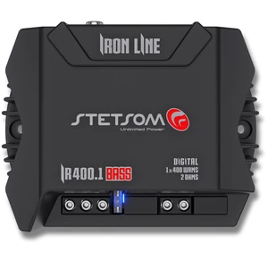 IR 400.1 BASS 2 Ohms - Iron Line Digital Sub Amplifier, 2 Stable, Mono Car Audio, 400 Watts RMS, Compact Digital Amplifier, Full Range Sound Quality, Crossover, Bass Boost, for Subwoofers IR 400.1 BASS 2 Ohms - Iron Line Digital Sub Amplifier, 2 Stable, Mono Car Audio, 400 Watts RMS, Compact Digital Amplifier, Full Range Sound Quality, Crossover, Bass Boost, for Subwoofers