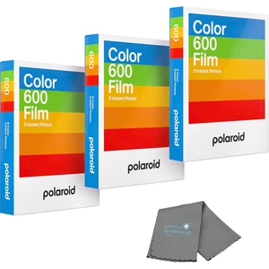 3 Pack Color Instant Film for 600 and i-Type Cameras, 24 Photos Bundle with a Cleaning Cloth 3 Pack Color Instant Film for 600 and i-Type Cameras, 24 Photos Bundle with a Cleaning Cloth
