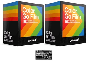 Polaroid Originals Go Instant Color Film - Black Frame - for the Polaroid GO Camera Only - 2 Double Packs with Cloth (32 Photos) - Not Compatible with i-Type or 600 Cameras Polaroid Originals Go Instant Color Film - Black Frame - for the Polaroid GO Camera Only - 2 Double Packs with Cloth (32 Photos) - Not Compatible with i-Type or 600 Cameras