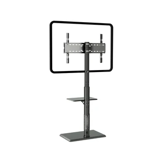 Universal Floor TV Stand, TV Floor Mount Stand with Power Outlet & Removable Shelf for 32-75 inch TV up to 110 lbs, Swivel and Height Adjustable Tall TV Stand for Bedroom(TCP01-2-M-A01) Universal Floor TV Stand, TV Floor Mount Stand with Power Outlet & Removable Shelf for 32-75 inch TV up to 110 lbs, Swivel and Height Adjustable Tall TV Stand for Bedroom(TCP01-2-M-A01)