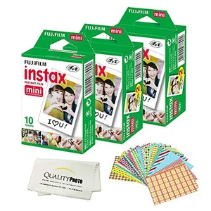 Instax Mini Instant Film Compatible with Instax Mini 8/9/11/12 Cameras Includes Frame Stickers and Quality Photo Microfiber Cloth (50 Prints) Instax Mini Instant Film Compatible with Instax Mini 8/9/11/12 Cameras Includes Frame Stickers and Quality Photo Microfiber Cloth (50 Prints)