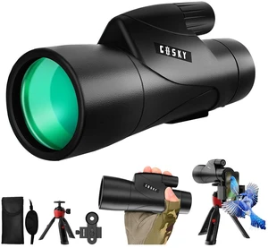 Monoculars Telescope, 15x55 HD Monocular for Adult with BAK4 Prism & FMC Lens, Lightweight Monocular with Smartphone Adapter Suitable for Bird Watching Hunting (Black) Monoculars Telescope, 15x55 HD Monocular for Adult with BAK4 Prism & FMC Lens, Lightweight Monocular with Smartphone Adapter Suitable for Bird Watching Hunting (Black)