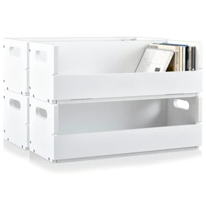 4 Set Wooden CD Storage Box Holder Shelf Cassette Tape Display Racks with Carrying Handles, Organizer Shelf for Movie Cases, DVDs, Each Set Can Store up to 36 Pcs CDs (White) 4 Set Wooden CD Storage Box Holder Shelf Cassette Tape Display Racks with Carrying Handles, Organizer Shelf for Movie Cases, DVDs, Each Set Can Store up to 36 Pcs CDs (White)