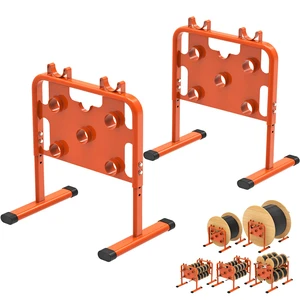 Heavy-Duty Adjustable Wire Dispenser Professional Welded Steel Wire Spool Rack, Portable Cable Caddy for Spools Up to 33" in Diameter, Supports 800 lbs Heavy-Duty Adjustable Wire Dispenser Professional Welded Steel Wire Spool Rack, Portable Cable Caddy for Spools Up to 33" in Diameter, Supports 800 lbs