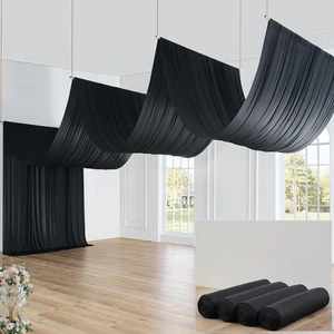 20ft×40ft Black Ceiling Drapes for Weddings Parties,4 Panels 5×40ft Long Ceiling Curtain for Tent Canopy,Wrinkle Free Silk Easy to Draping&Hang Black Drapes for Event Church Stage Photo Bedroom 20ft×40ft Black Ceiling Drapes for Weddings Parties,4 Panels 5×40ft Long Ceiling Curtain for Tent Canopy,Wrinkle Free Silk Easy to Draping&Hang Black Drapes for Event Church Stage Photo Bedroom