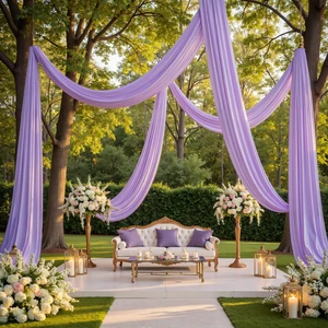 10ftx40ft Taro Purple Ceiling Curtain for Wedding Parties 2 Panels Wrinkle-Free 40 FT Long Tent Draping Curtains for Wedding, Birthday & Theme Parties, 40ft Height with Rod Pocket 10ftx40ft Taro Purple Ceiling Curtain for Wedding Parties 2 Panels Wrinkle-Free 40 FT Long Tent Draping Curtains for Wedding, Birthday & Theme Parties, 40ft Height with Rod Pocket