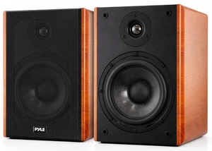 5.25" Home Audio Speakers, 2-Way Passive Bookshelf, 200W Max Power, 1" Silk Dome Tweeter, Composite Woofer, Gold Plated 5 Way Binding Post, Rubber Surrounds, Beautiful Wood Grain Finish - Pair 5.25" Home Audio Speakers, 2-Way Passive Bookshelf, 200W Max Power, 1" Silk Dome Tweeter, Composite Woofer, Gold Plated 5 Way Binding Post, Rubber Surrounds, Beautiful Wood Grain Finish - Pair