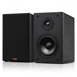 6.5 Wired Bookshelf Speakers Pair 2-Way HiFi Home Theater Stereo Speakers with Soft Dome Tweeter, Paper Cone Woofer & Wall Mount Brackets Compact Speaker System, Black 6.5 Wired Bookshelf Speakers Pair 2-Way HiFi Home Theater Stereo Speakers with Soft Dome Tweeter, Paper Cone Woofer & Wall Mount Brackets Compact Speaker System, Black