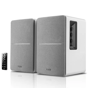 R1280DB Powered Bluetooth Bookshelf Speakers - Optical Input - Wireless Studio Monitors - 4 Inch Near Field Speaker - 42w RMS - Wood Grain (White) R1280DB Powered Bluetooth Bookshelf Speakers - Optical Input - Wireless Studio Monitors - 4 Inch Near Field Speaker - 42w RMS - Wood Grain (White)