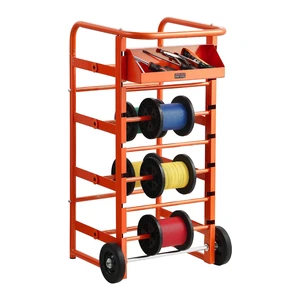 Wire Spool Rack, 11 Rods, Multi-Spool Wire Rack Dispenser, Cable Caddy with Wheels, Cable Holder with Storage Tray for Wiring Storage, for Electrical, Industrial & Retail Use, Working Efficiency Wire Spool Rack, 11 Rods, Multi-Spool Wire Rack Dispenser, Cable Caddy with Wheels, Cable Holder with Storage Tray for Wiring Storage, for Electrical, Industrial & Retail Use, Working Efficiency