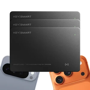 KeySmart SmartCard Gen 3 Rechargeable Wallet Tracker Card for iPhone and Android MFi-Certified, Compatible with Apple Find My & Google Find, Waterproof, 11-Month Rechargeable Battery, Tracking Card KeySmart SmartCard Gen 3 Rechargeable Wallet Tracker Card for iPhone and Android MFi-Certified, Compatible with Apple Find My & Google Find, Waterproof, 11-Month Rechargeable Battery, Tracking Card