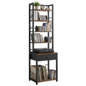 CD Storage Rack, 6-Tier DVD Organizer Shelf with Drawer & Adjustable Book Stoppers, Vinyl Record Holder &Multi-Purpose Media Organizer, Ideal for Living Room/Home Office,15.7x11.8x64.3Inch CD Storage Rack, 6-Tier DVD Organizer Shelf with Drawer & Adjustable Book Stoppers, Vinyl Record Holder &Multi-Purpose Media Organizer, Ideal for Living Room/Home Office,15.7x11.8x64.3Inch