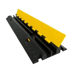 Heavy Duty 2 Channel Cable Protector Traffic Wire and Hose Ramp Cord Cover 1.2 Inch Channels 12,000 lbs per Axle CP-RPS-212 - Rubber Black Base/Yellow Lid Heavy Duty 2 Channel Cable Protector Traffic Wire and Hose Ramp Cord Cover 1.2 Inch Channels 12,000 lbs per Axle CP-RPS-212 - Rubber Black Base/Yellow Lid