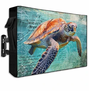 Ocean Sea Turtle Nautical Map Outdoor TV Cover 65 Inch Weatherproof, 600D Thick Waterproof Outdoor TV Screen Protector with Zipper for 60 to 65 inch Screens Ocean Sea Turtle Nautical Map Outdoor TV Cover 65 Inch Weatherproof, 600D Thick Waterproof Outdoor TV Screen Protector with Zipper for 60 to 65 inch Screens