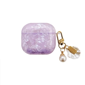 for Cute Glitter Airpod 4 Case - Bling Shell Pattern Design Soft TPU Protective Cover with Shell Pearl Keychain Compatible with Airpods 4th Generation 2024 Released, Purple for Cute Glitter Airpod 4 Case - Bling Shell Pattern Design Soft TPU Protective Cover with Shell Pearl Keychain Compatible with Airpods 4th Generation 2024 Released, Purple