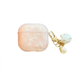 for Cute Glitter Airpod 4 Case - Bling Shell Pattern Design Soft TPU Protective Cover with Shell Pearl Keychain Compatible with Airpods 4th Generation 2024 Released, Pink for Cute Glitter Airpod 4 Case - Bling Shell Pattern Design Soft TPU Protective Cover with Shell Pearl Keychain Compatible with Airpods 4th Generation 2024 Released, Pink