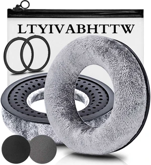 Earpads Compatible with DT 770 Pro, DT 880 Pro, DT 990 Pro, DT 1770 Pro, MMX 300, DT 1990 Pro, DT 177X, T 90 Headphones (Silver Grey Velour) Earpads Compatible with DT 770 Pro, DT 880 Pro, DT 990 Pro, DT 1770 Pro, MMX 300, DT 1990 Pro, DT 177X, T 90 Headphones (Silver Grey Velour)