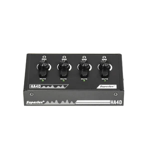 HA4D 4-Channel Headphone Amplifier, USB-C Power, Volume and Mute For podcasts, classrooms and group recording; 4 independent 3.5mm outputs with volume and mute controls plus USB-C power HA4D 4-Channel Headphone Amplifier, USB-C Power, Volume and Mute For podcasts, classrooms and group recording; 4 independent 3.5mm outputs with volume and mute controls plus USB-C power