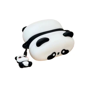 Case Compatible with AirPods Pro 3 2025, Cute Kawaii Panda Design Case Cover, Portable Soft Silicone Wireless Charging Earphone Shockproof Protector with Pendant Case Compatible with AirPods Pro 3 2025, Cute Kawaii Panda Design Case Cover, Portable Soft Silicone Wireless Charging Earphone Shockproof Protector with Pendant