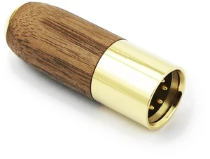 4-pin XLR Balanced Male to 4.4mm Balanced Female Headphone Audio Adapter Walnut Wood and Brass Gold Plated Shell Connector Adapter 4-pin XLR Male to 4.4mm Female 4-pin XLR Balanced Male to 4.4mm Balanced Female Headphone Audio Adapter Walnut Wood and Brass Gold Plated Shell Connector Adapter 4-pin XLR Male to 4.4mm Female
