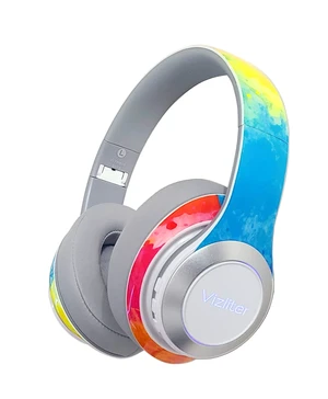 Bluetooth Headphones, TWS Deep Bass Wireless Over-Ear Headset 5.0 with Built-in Mic LED Lights, Noise Cancelling Audio Earphones (Prismatic) Bluetooth Headphones, TWS Deep Bass Wireless Over-Ear Headset 5.0 with Built-in Mic LED Lights, Noise Cancelling Audio Earphones (Prismatic)