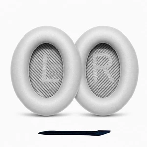 Replacement Earpads for Bose QC35 / QC35 II, Sliver with Softer Protein Leather, Noise Isolation Foam, Pry Tool, Ear pads for QuietComfort QC35 QC35 ii Headphones Replacement Earpads for Bose QC35 / QC35 II, Sliver with Softer Protein Leather, Noise Isolation Foam, Pry Tool, Ear pads for QuietComfort QC35 QC35 ii Headphones