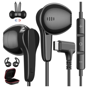 90° Right Angle USB C Earbuds Wired for Samsung S26 Ultra S25 S24 Type C Earphones with Mic Stereo Magnet in Ear Wired Headphones for iPhone 18 Pro Max Duo 17 Air 16 15 Plus/Pixel 10 9, Black 90° Right Angle USB C Earbuds Wired for Samsung S26 Ultra S25 S24 Type C Earphones with Mic Stereo Magnet in Ear Wired Headphones for iPhone 18 Pro Max Duo 17 Air 16 15 Plus/Pixel 10 9, Black