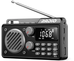 Portable Radio AM FM Shortwave, Rechargeable Radio Bluetooth Speaker-Black 1500mAh 30H Playback, Excellent Reception, Large LCD Screen, Support TF Card U Disk, Sleep Timer, 3W Speaker Stereo Sound Portable Radio AM FM Shortwave, Rechargeable Radio Bluetooth Speaker-Black 1500mAh 30H Playback, Excellent Reception, Large LCD Screen, Support TF Card U Disk, Sleep Timer, 3W Speaker Stereo Sound