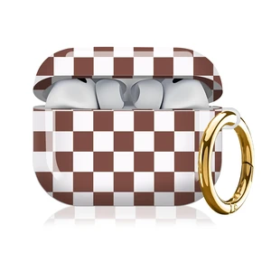 Compatible with AirPod Pro 3rd Generation Case 2025,Fashion Protective Cover with Keychain, Anti-Scratch, Drop Protection,Shockproof Cover for AirPod Pro 3 Women(White Brown Chessboard) Compatible with AirPod Pro 3rd Generation Case 2025,Fashion Protective Cover with Keychain, Anti-Scratch, Drop Protection,Shockproof Cover for AirPod Pro 3 Women(White Brown Chessboard)