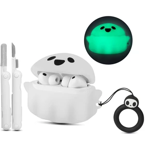 for AirPods Pro 3 Case Cute with Cleaner Kit, Glow in the Dark 3D Ghost Case Cover for Apple AirPods Pro 3rd Generation, Soft Silicone Anime Funny Case Design AirPods Pro3 for Women Men for AirPods Pro 3 Case Cute with Cleaner Kit, Glow in the Dark 3D Ghost Case Cover for Apple AirPods Pro 3rd Generation, Soft Silicone Anime Funny Case Design AirPods Pro3 for Women Men