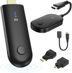 Wireless HDMI Transmitter and Receiver4K,165ft/50M Extender 2.4G/5G Dual Band Adapter, 4K Input 2160P Output, Plug & Play Portable Video Audio for Laptop PC TV Box Projector Wireless HDMI Transmitter and Receiver4K,165ft/50M Extender 2.4G/5G Dual Band Adapter, 4K Input 2160P Output, Plug & Play Portable Video Audio for Laptop PC TV Box Projector