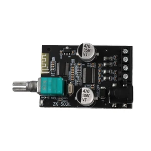 ZK502L Bluetooth Power Amplifier Board 5.0 Stereo Audio Receiver Channels Digital Audio Amplifier Module for DIY Speakers 5-24V ZK502L Bluetooth Power Amplifier Board 5.0 Stereo Audio Receiver Channels Digital Audio Amplifier Module for DIY Speakers 5-24V