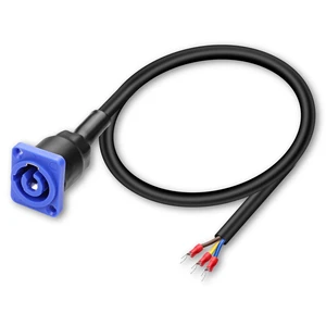 PowerCon Input Female PanelMount to Y Spade Plug Cord 20A/250V 3Pin AC Power Jack Scoket Chassis to Fork Spade Terminal Extension Cable for Stage Light LED Connector-0.5M/1.6FT PowerCon Input Female PanelMount to Y Spade Plug Cord 20A/250V 3Pin AC Power Jack Scoket Chassis to Fork Spade Terminal Extension Cable for Stage Light LED Connector-0.5M/1.6FT