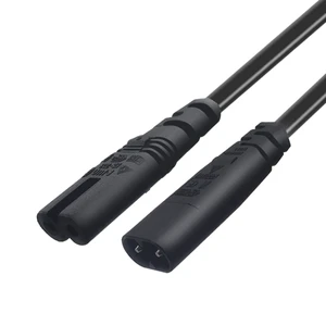 IEC 320 C8 to C7 Power Cable 16ft/5m for TV Monitor Projector 2.5A 250V, 18/2 SPT-2 Extension Power Cord, IEC 60320 C8 Plug to C7 Receptacle, Male to Female Extension,UL RoHS certified IEC 320 C8 to C7 Power Cable 16ft/5m for TV Monitor Projector 2.5A 250V, 18/2 SPT-2 Extension Power Cord, IEC 60320 C8 Plug to C7 Receptacle, Male to Female Extension,UL RoHS certified