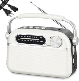 J-130 Radio Portable AM FM, for Dad and Mom, AC Power,Battery Operated/Rechargeable Radio for Emergency Use, Vintage Radios with Bluetooth for Outdoor/Home/Gift J-130 Radio Portable AM FM, for Dad and Mom, AC Power,Battery Operated/Rechargeable Radio for Emergency Use, Vintage Radios with Bluetooth for Outdoor/Home/Gift